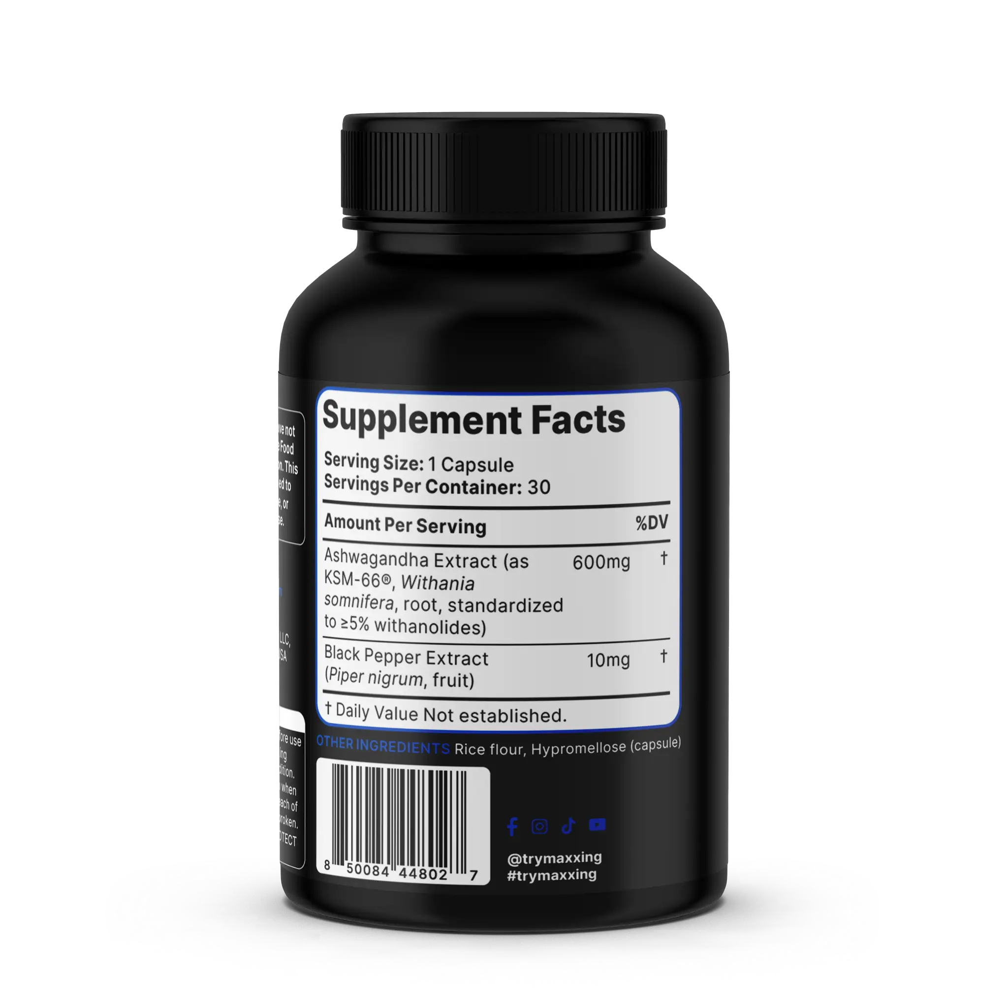 MAXXING Ashwagandha Extract 600mg Capsules - MAXXING