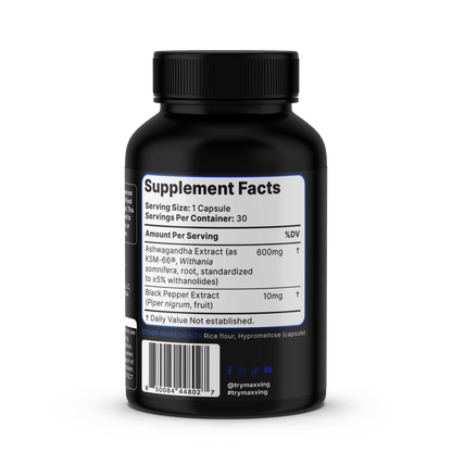 MAXXING Ashwagandha Extract 600mg Capsules - MAXXING