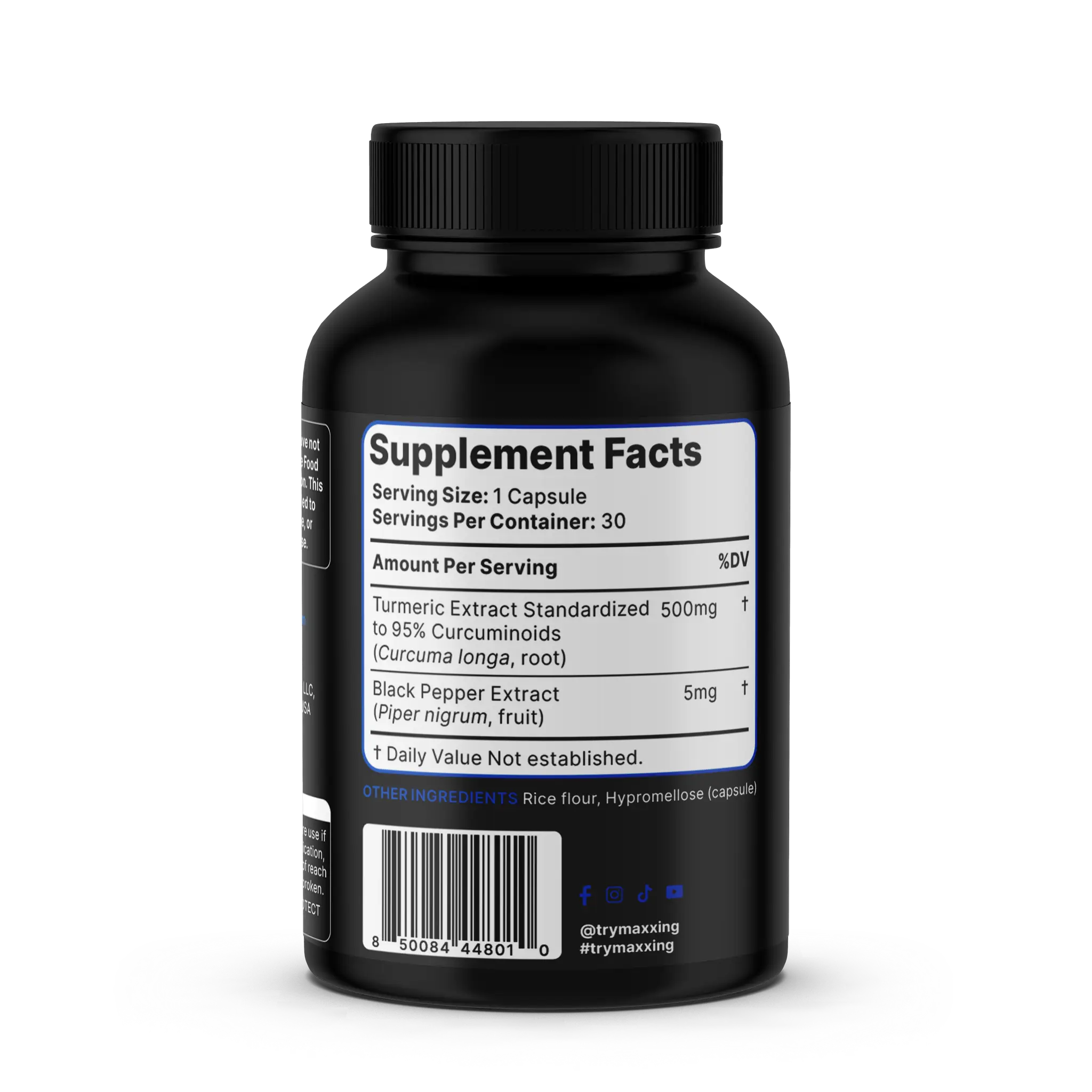 MAXXING Spice Daddy Turmeric Extract 500mg + Black Pepper Capsules - MAXXING