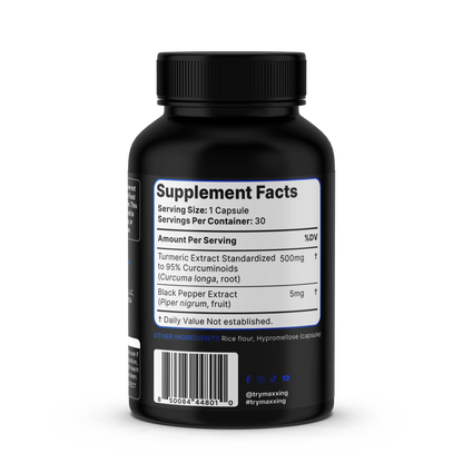 MAXXING Spice Daddy Turmeric Extract 500mg + Black Pepper Capsules - MAXXING