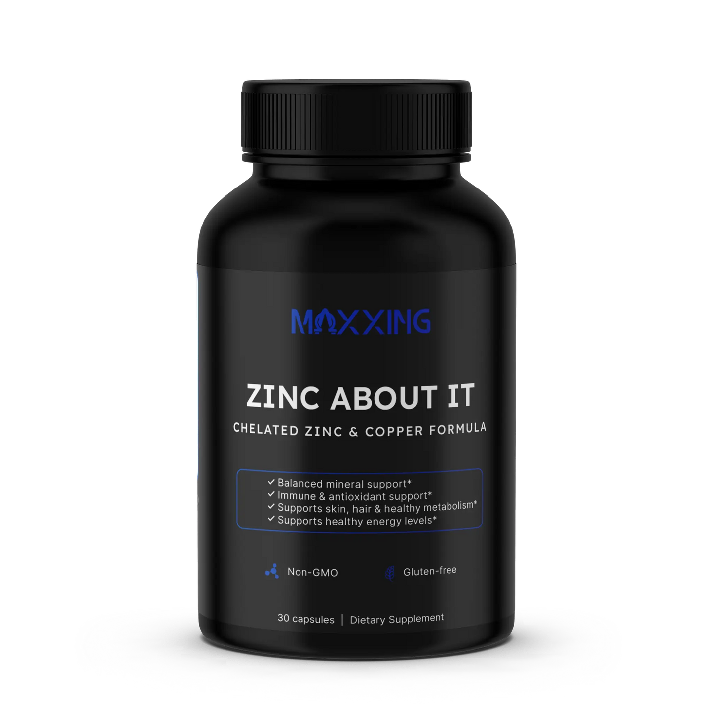 MAXXING Zinc About It Zinc Bisglycinate 30mg + Copper 2mg Capsules - MAXXING
