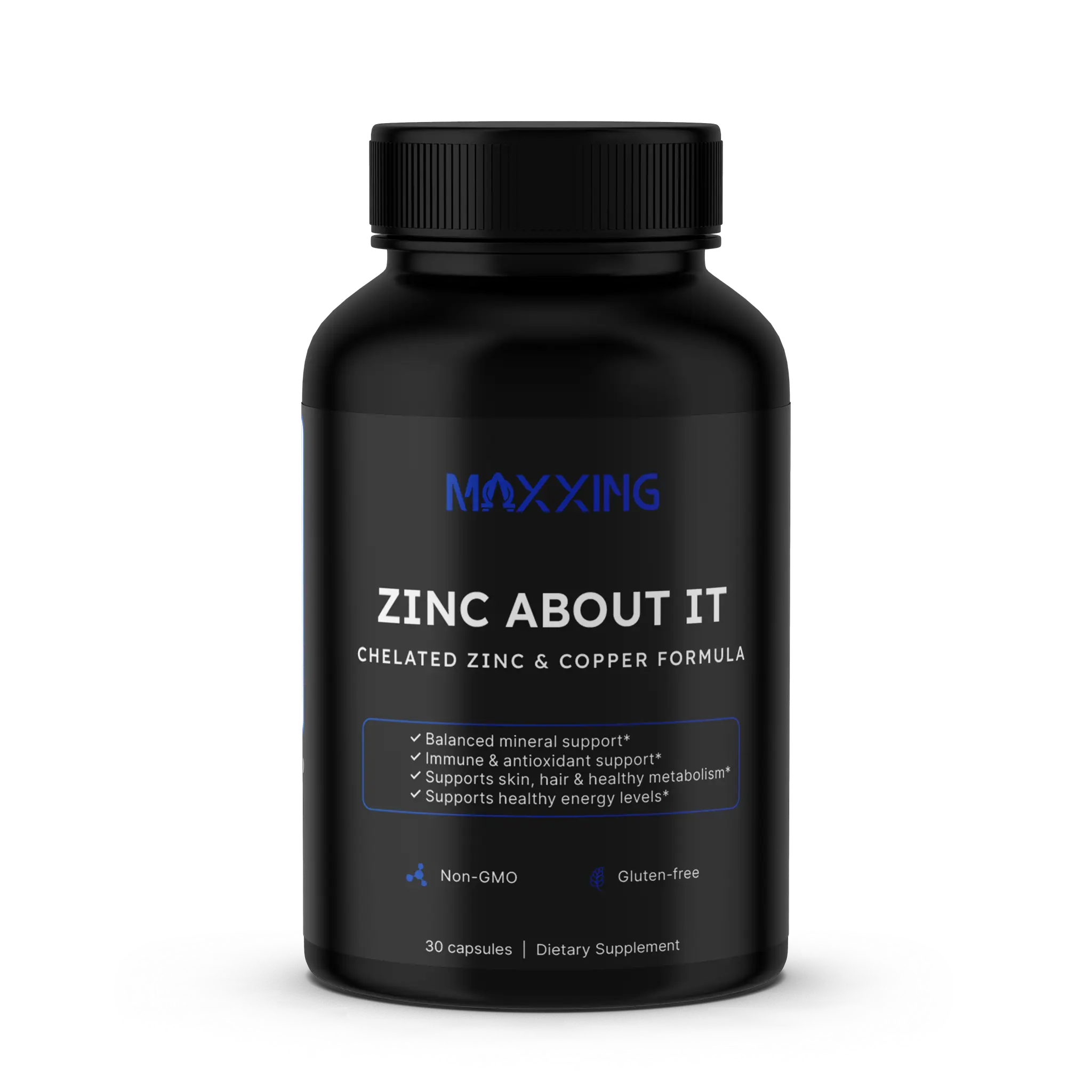 MAXXING Zinc About It Zinc Bisglycinate 30mg + Copper 2mg Capsules - MAXXING