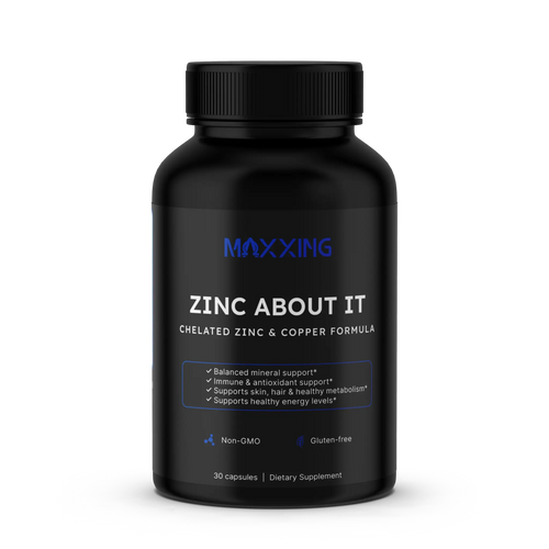 MAXXING Zinc About It Zinc Bisglycinate 30mg + Copper 2mg Capsules - MAXXING