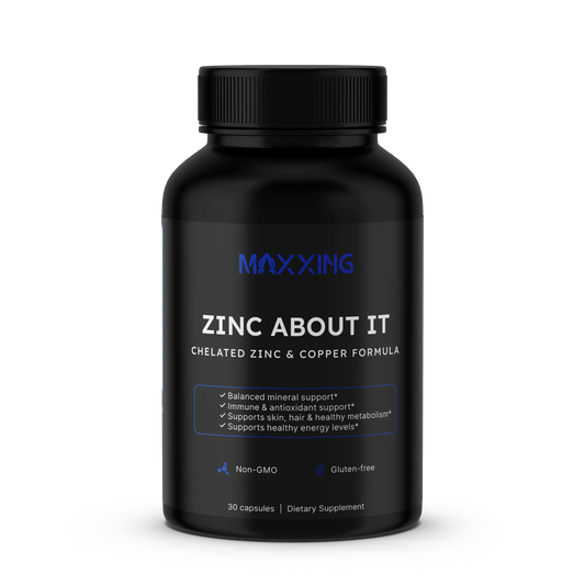 MAXXING Zinc About It Zinc Bisglycinate 30mg + Copper 2mg Capsules