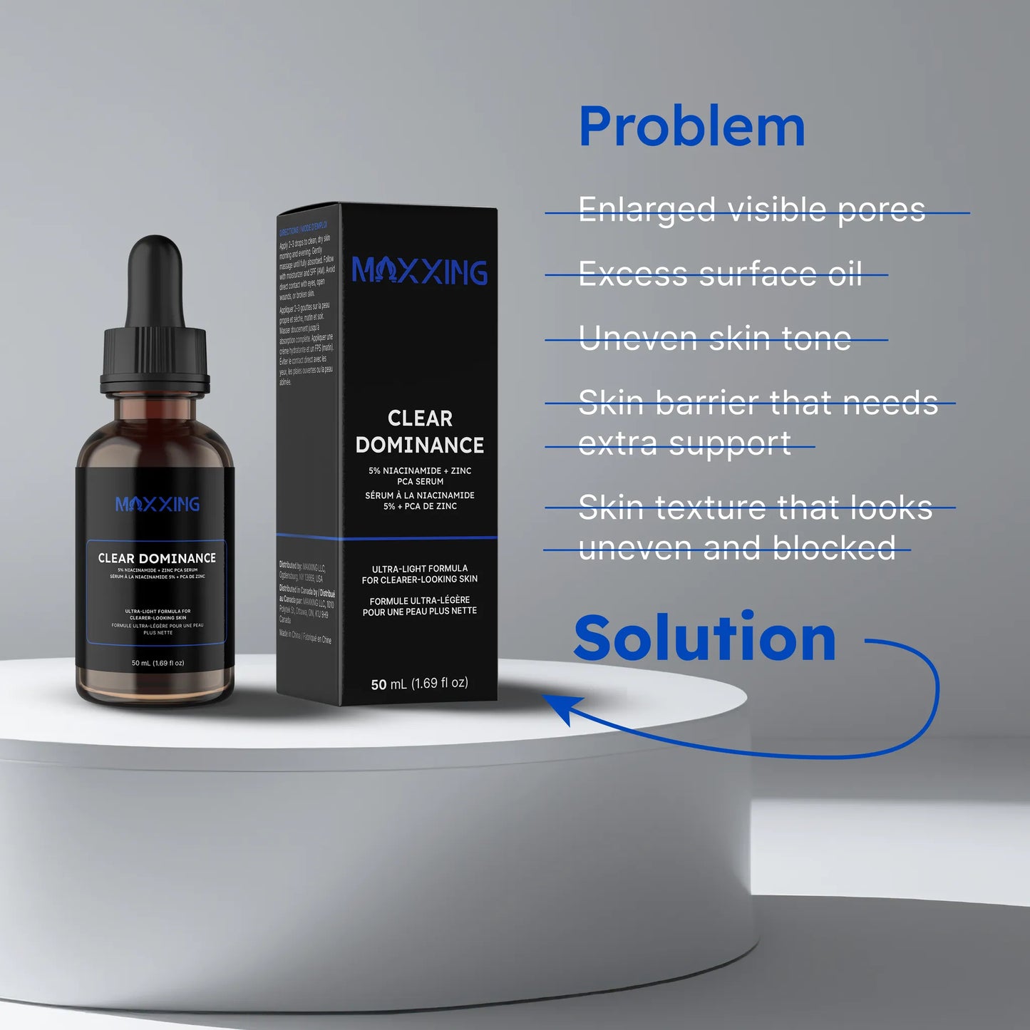 MAXXING Clear Dominance Niacinamide 5% + Zinc PCA Serum