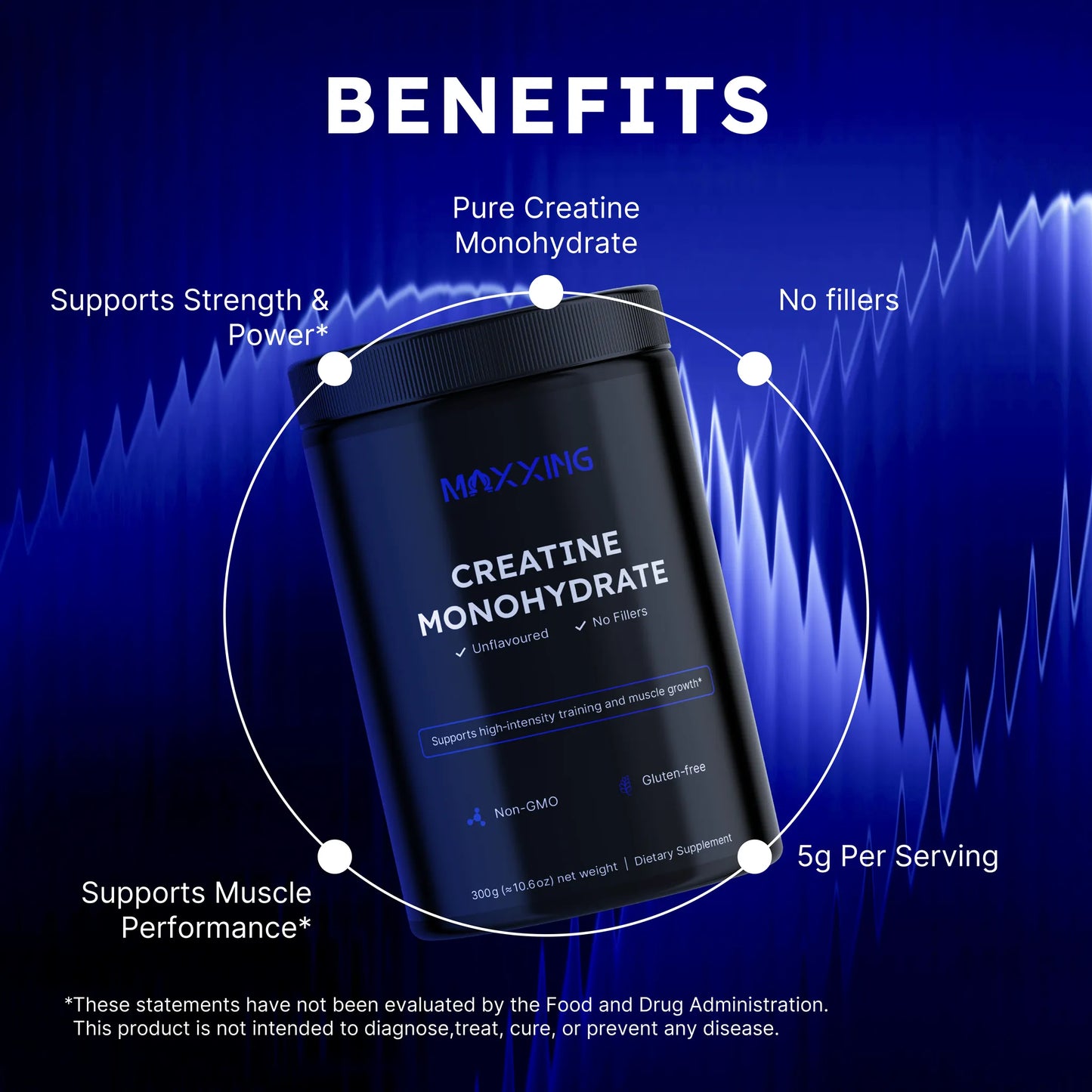 MAXXING Creatine Monohydrate Powder 300g - MAXXING