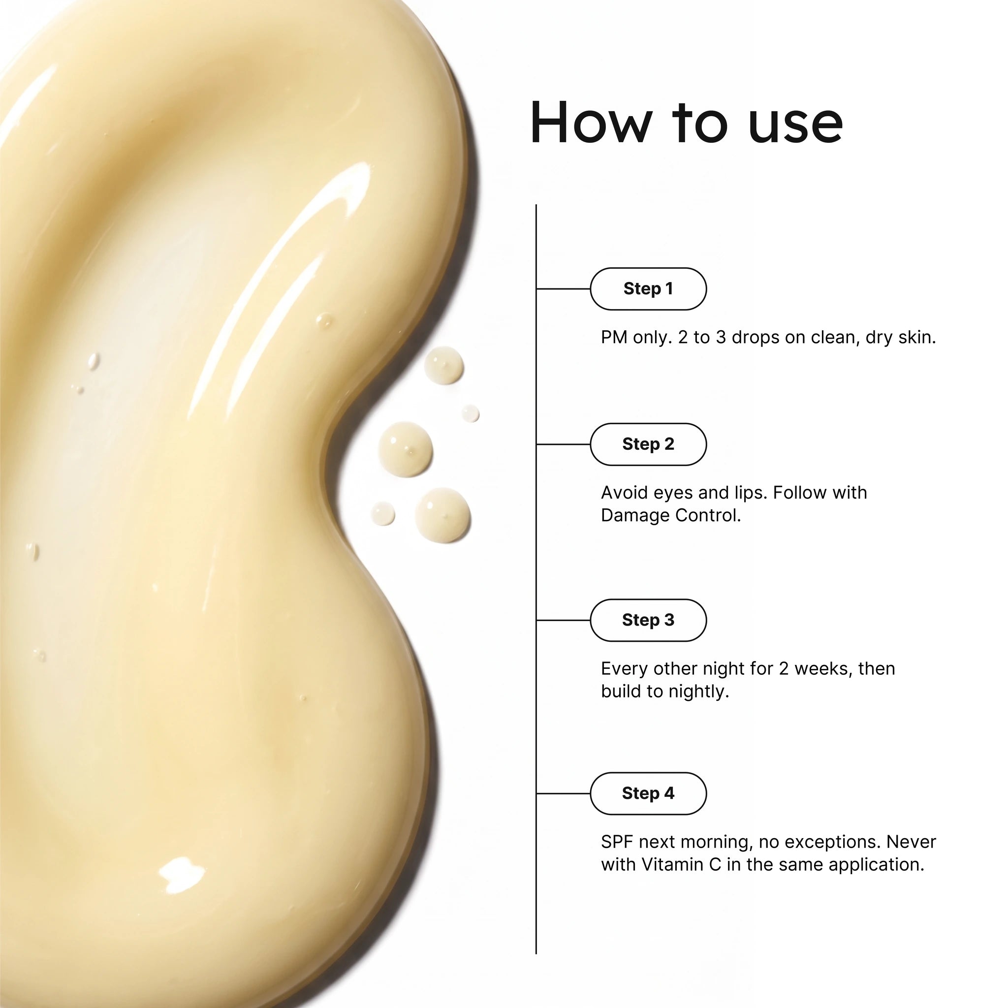 How Smooth Criminal Retinol 0.3% Serum works infographic