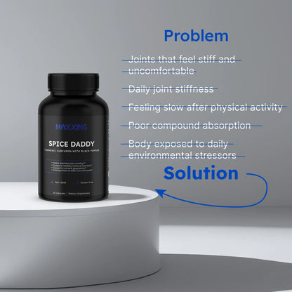 MAXXING Spice Daddy Turmeric Extract 500mg + Black Pepper Capsules - MAXXING